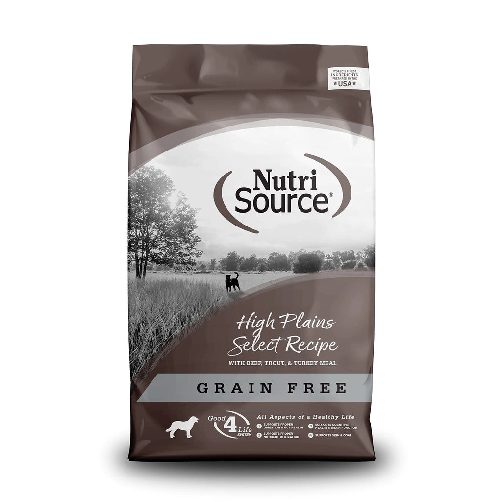 NutriSource High Plains Select Grain-Free Dog Food Made with Beef Trout and Turkey Meal 15LB Dry Dog Food Lootquake LLC