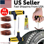 68pc Tire Repair Kit DIY Flat Tire Repair Car Truck Motorcycle Home Plug Patch Pi-Mart