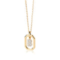 AMORAMOR & FOREVER 14k Gold Plated Dainty Initial Necklaces for Women Monogram Cute Letter Name Choker Necklaces Personalized Tiny Pendant CZ Cubic Zirconia Necklace (B)