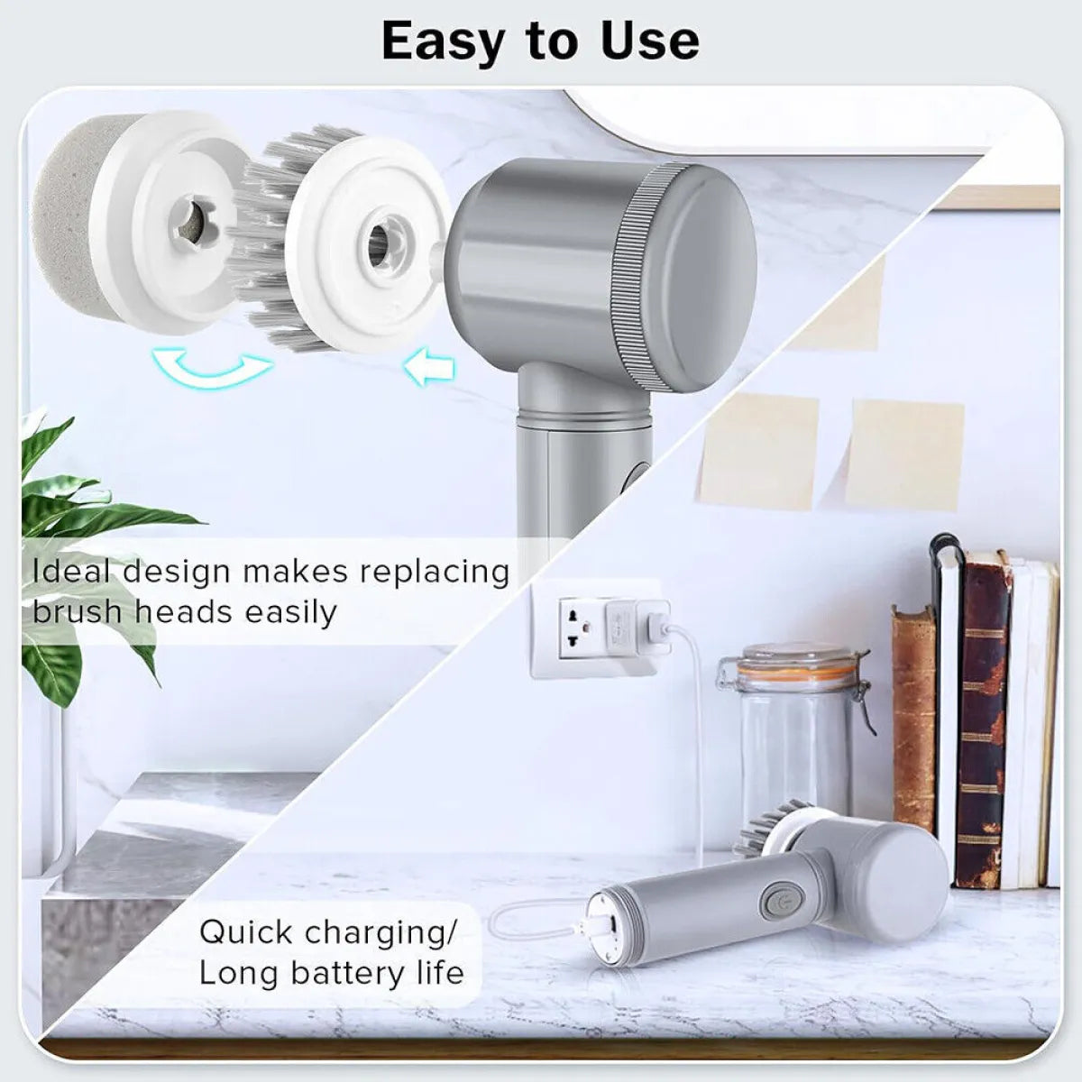 Rechargeable Electric Cordless Cleaning Brush Pi-Mart