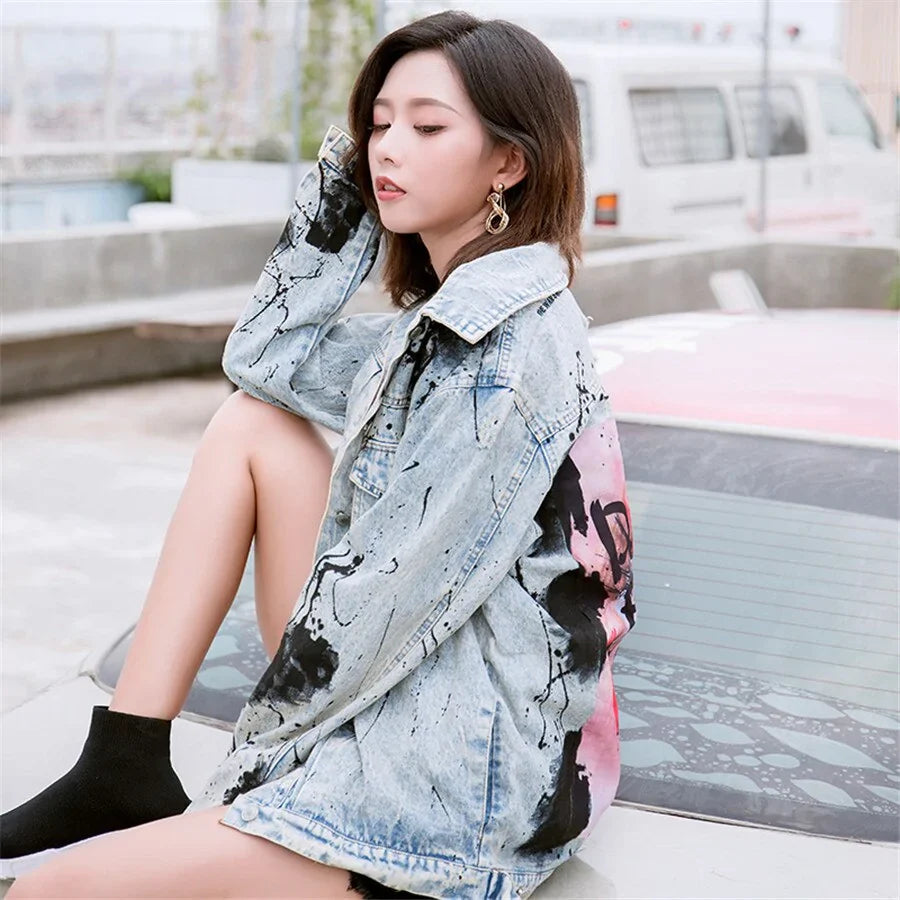 Graffiti Denim Jacket Pi-Mart