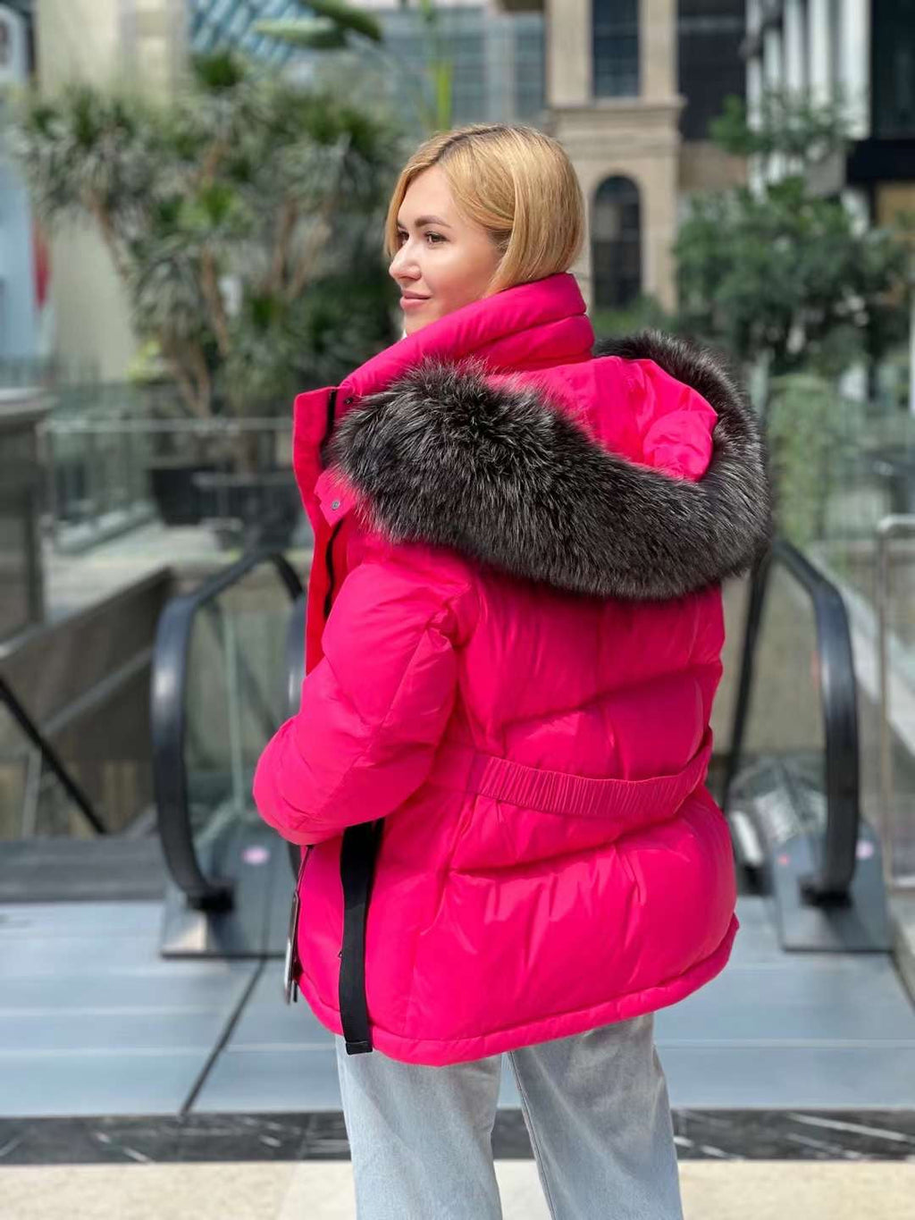 Genuine Silver Fox Down Fill Jacket - SJB-DIAMOND ELITES