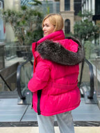 Genuine Silver Fox Down Fill Jacket - SJB-DIAMOND ELITES