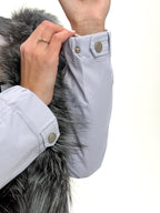 Genuine Silver Fox Fur Trim Rabbit Fur Insulated Parka - SJB-DIAMOND ELITES