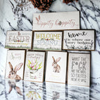 Home BeeGins Wooden Block Sign 6x4x1 Rustic Bee Home Decor Spring Summer BandsCo Straps