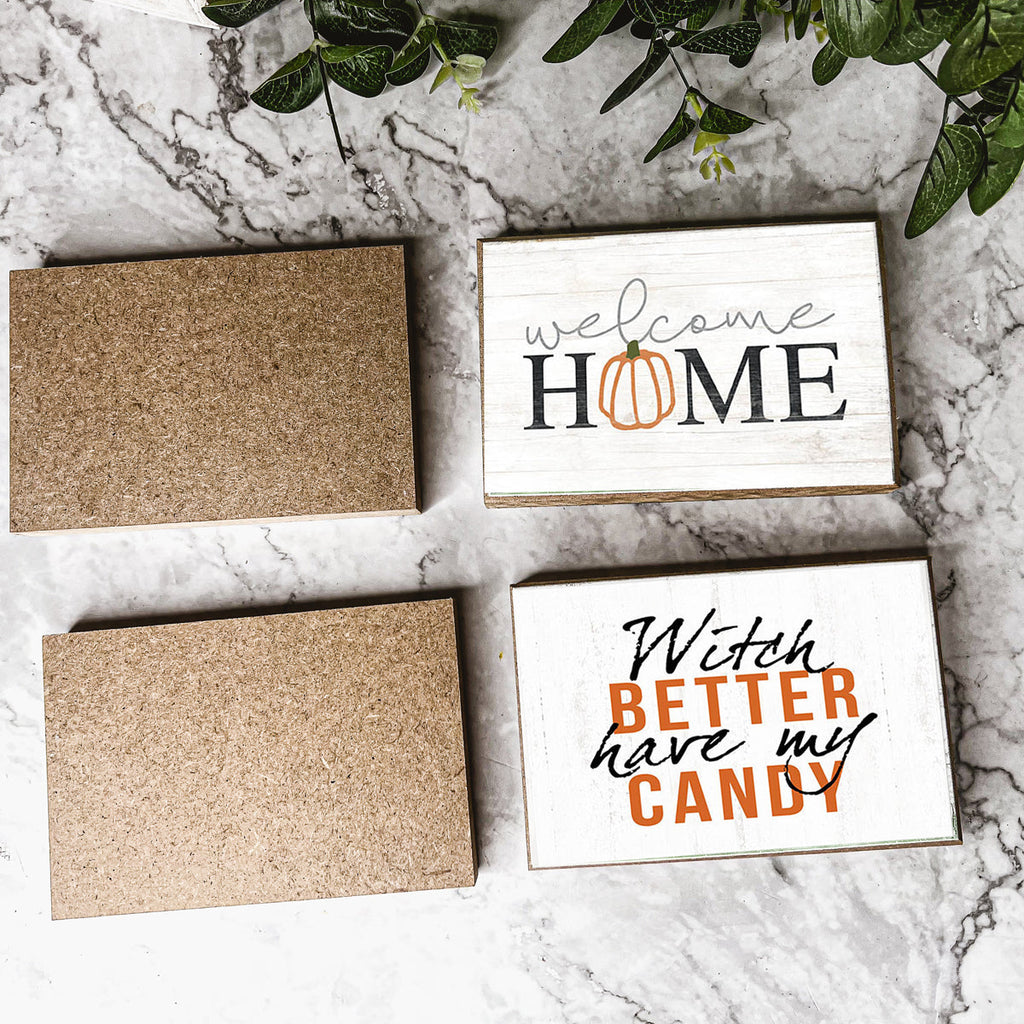 Welcome Home Wooden Seasonal Sign 6x4 Rustic Door Wall Decor BandsCo Straps