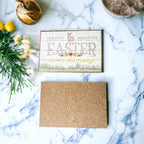 Easter Spring Floral Block Signs Set - Watercolor Bunny and Hippity Hoppity BandsCo Straps