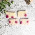 Petal Dance Rose Petal Soap Bar - Sweet Floral Musk Scent, Handmade Bath Soap BandsCo Straps