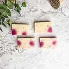 Petal Dance Rose Petal Soap Bar - Sweet Floral Musk Scent, Handmade Bath Soap BandsCo Straps