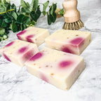 Petal Dance Rose Petal Soap Bar - Sweet Floral Musk Scent, Handmade Bath Soap BandsCo Straps