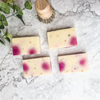 Petal Dance Rose Petal Soap Bar - Sweet Floral Musk Scent, Handmade Bath Soap BandsCo Straps