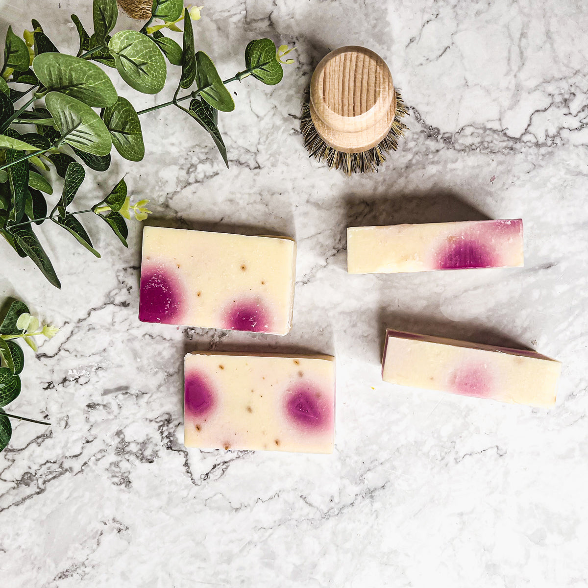 Petal Dance Rose Petal Soap Bar - Sweet Floral Musk Scent, Handmade Bath Soap BandsCo Straps