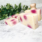 Petal Dance Rose Petal Soap Bar - Sweet Floral Musk Scent, Handmade Bath Soap BandsCo Straps
