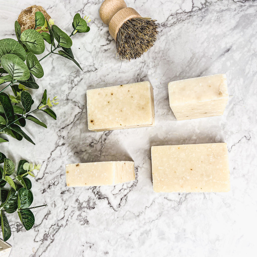 Spearmint Basil Body Scrub Sea Salt Oatmeal Exfoliant Refreshing Peppermint Leaves 8 Oz BandsCo Straps