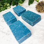 Blueberry Oatmeal Sea Salt Exfoliating Soap Bar With Ground Oats Gentle Blueberry Scent BandsCo Straps