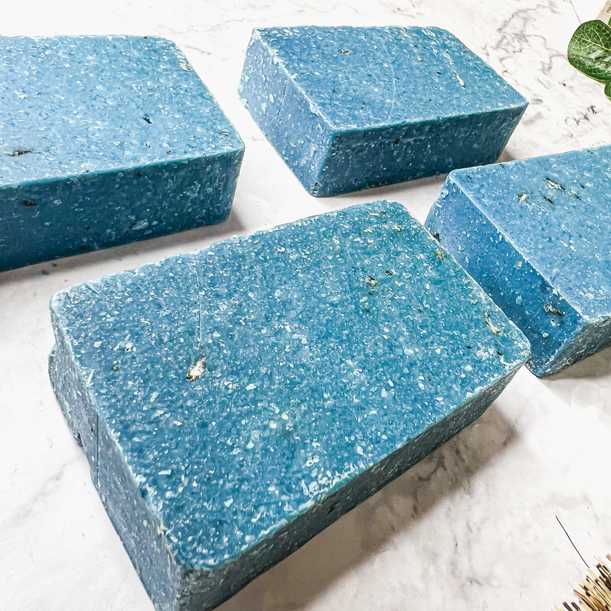 Blueberry Oatmeal Sea Salt Exfoliating Soap Bar With Ground Oats Gentle Blueberry Scent BandsCo Straps