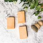 Peach Tea Exfoliating Body Scrub Soap - Sea Salt Oatmeal Sweet Citrus Scent BandsCo Straps