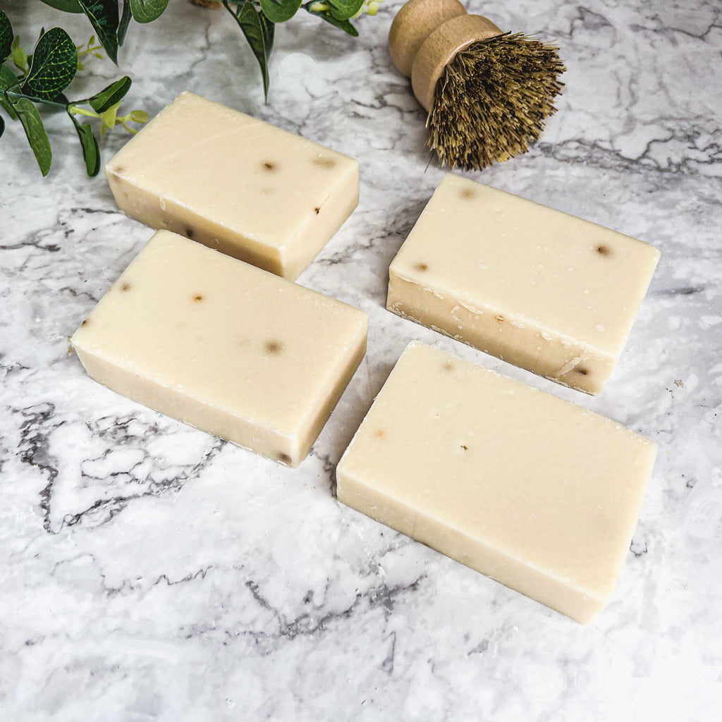 Lavender Ylang Ylang Exfoliating Soap Bar With Lavender Buds, Ylang Ylang and Natural Oils 6oz BandsCo Straps