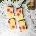 Honeysuckle Rose Petal Soap 4.5oz Organic Cold Pressed Handmade Fragrance BandsCo Straps