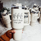 Don't Bug Me 40oz Insulated Tumbler With Handle Lid Straw Travel Mug BandsCo Straps