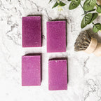 Patchouli Raspberry Soap Bar 4.5oz Exfoliating Sea Salt Natural Fragrance BandsCo Straps
