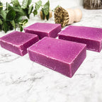 Patchouli Raspberry Soap Bar 4.5oz Exfoliating Sea Salt Natural Fragrance BandsCo Straps