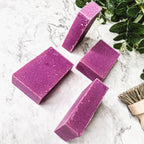 Patchouli Raspberry Soap Bar 4.5oz Exfoliating Sea Salt Natural Fragrance BandsCo Straps