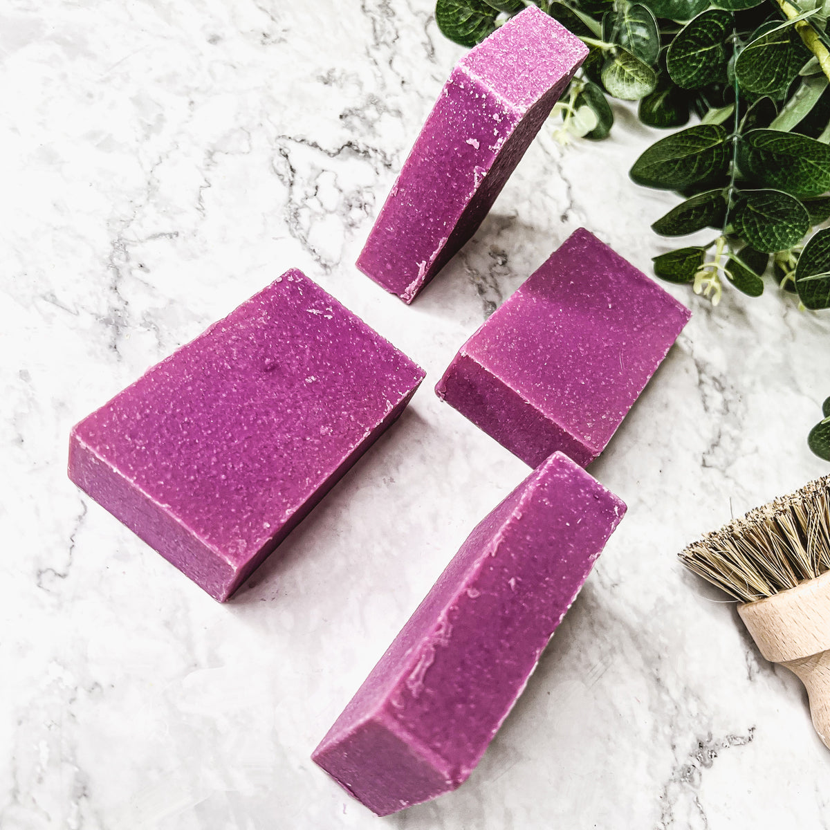 Patchouli Raspberry Soap Bar 4.5oz Exfoliating Sea Salt Natural Fragrance BandsCo Straps