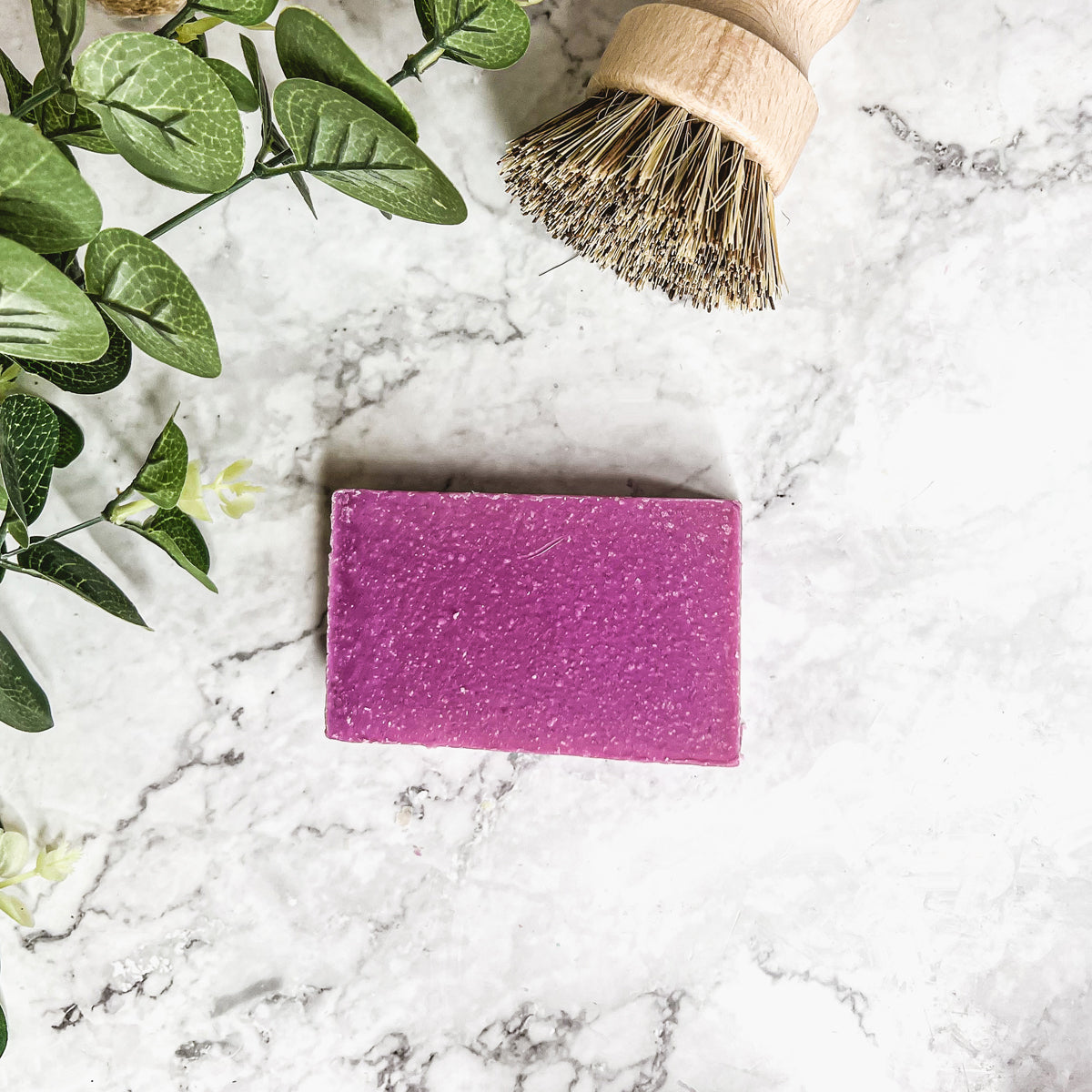 Patchouli Raspberry Soap Bar 4.5oz Exfoliating Sea Salt Natural Fragrance BandsCo Straps