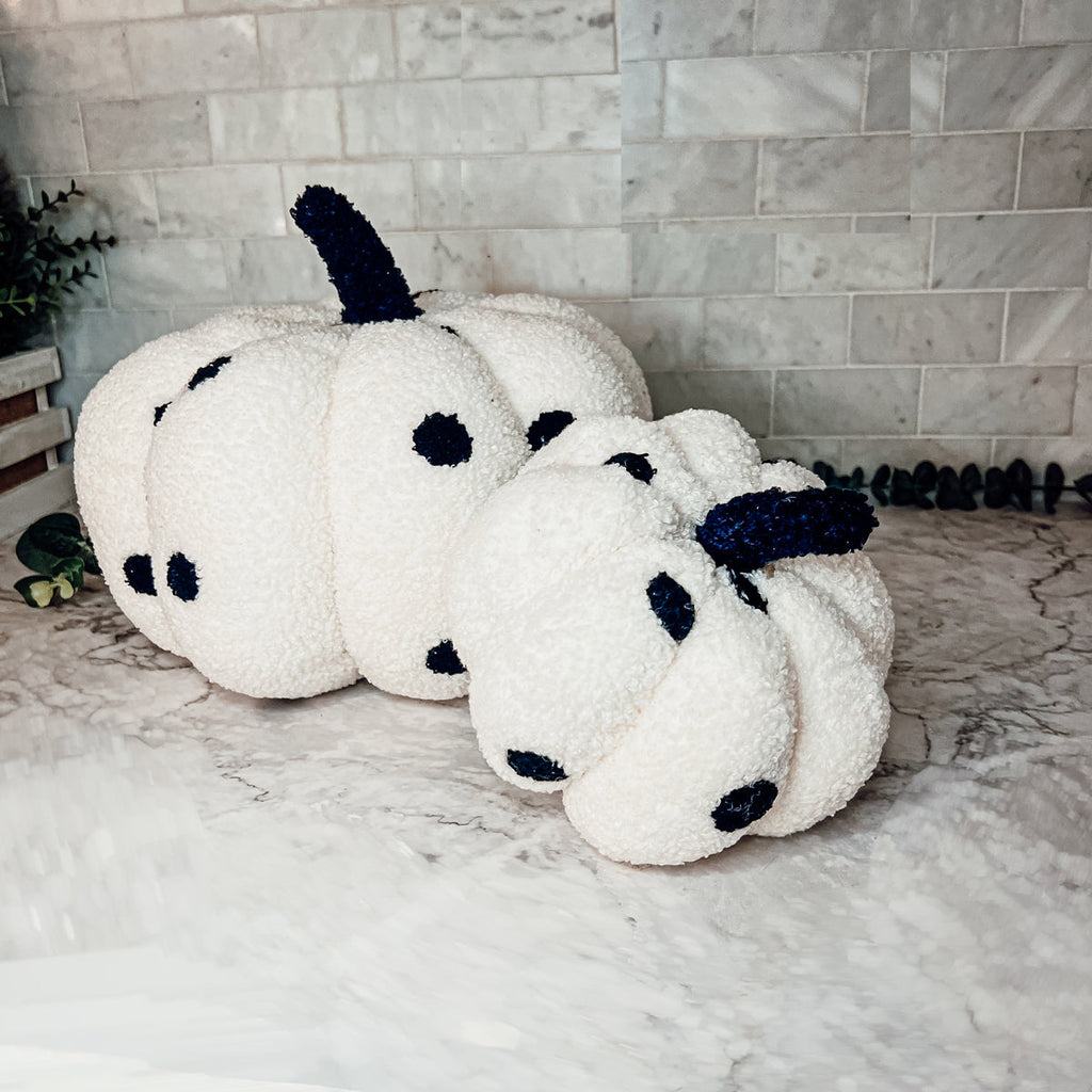 Plush Pumpkin Throw Pillow Decorative Fall Pillow Soft Cuddle Pumpkin Decor BandsCo Straps