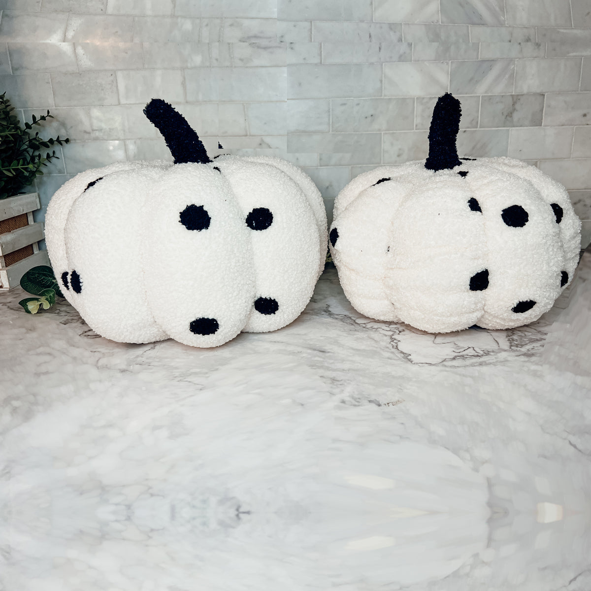 Plush Pumpkin Throw Pillow Decorative Fall Pillow Soft Cuddle Pumpkin Decor BandsCo Straps