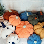 Plush Pumpkin Throw Pillow Decorative Fall Pillow Soft Cuddle Pumpkin Decor BandsCo Straps