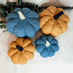 Plush Pumpkin Throw Pillow Decorative Fall Pillow Soft Cuddle Pumpkin Decor BandsCo Straps