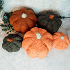 Plush Pumpkin Throw Pillow Decorative Fall Pillow Soft Cuddle Pumpkin Decor BandsCo Straps