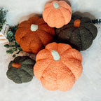 Plush Pumpkin Throw Pillow Decorative Fall Pillow Soft Cuddle Pumpkin Decor BandsCo Straps