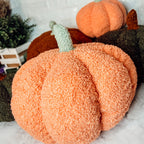 Plush Pumpkin Throw Pillow Decorative Fall Pillow Soft Cuddle Pumpkin Decor BandsCo Straps