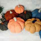 Plush Pumpkin Throw Pillow Decorative Fall Pillow Soft Cuddle Pumpkin Decor BandsCo Straps