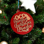 Handcrafted 3D Wooden Christmas Ornaments Imperfect OCD Style Limited Edition Tree Hanging Decor BandsCo Straps