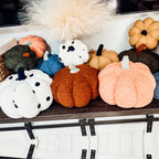 Plush Pumpkin Throw Pillow Decorative Fall Pillow Soft Cuddle Pumpkin Decor BandsCo Straps