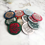 Handcrafted 3D Wooden Christmas Ornaments Imperfect OCD Style Limited Edition Tree Hanging Decor BandsCo Straps