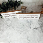 Handmade Wood Christmas Sign Santa Saw Your Instagram He Is Getting You Clothes And A Bible Mantel BandsCo Straps