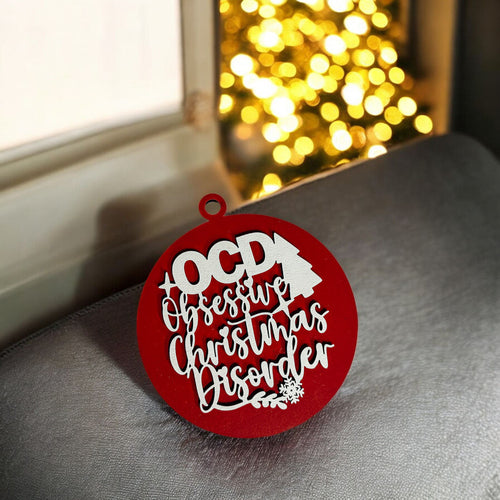 Handcrafted 3D Wooden Christmas Ornaments Imperfect OCD Style Limited Edition Tree Hanging Decor BandsCo Straps