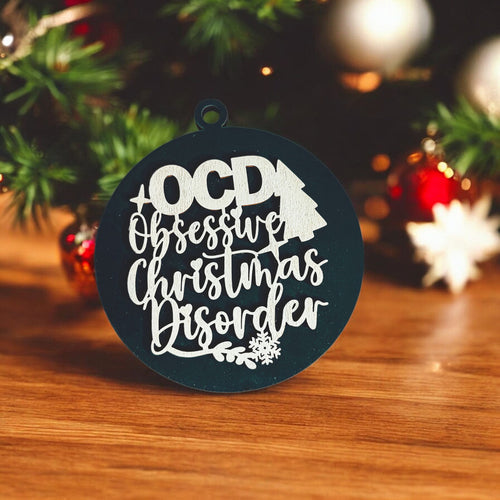 Handcrafted 3D Wooden Christmas Ornaments Imperfect OCD Style Limited Edition Tree Hanging Decor BandsCo Straps