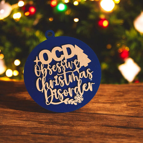 Handcrafted 3D Wooden Christmas Ornaments Imperfect OCD Style Limited Edition Tree Hanging Decor BandsCo Straps