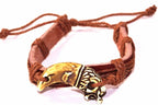 Dragon Tooth Leather Bracelet Adjustable Tribal Handmade BandsCo Straps