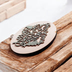 Imperfect Jolliest Handcrafted Wooden 3D Christmas Ornament Set Limited Edition Tree Decor BandsCo Straps