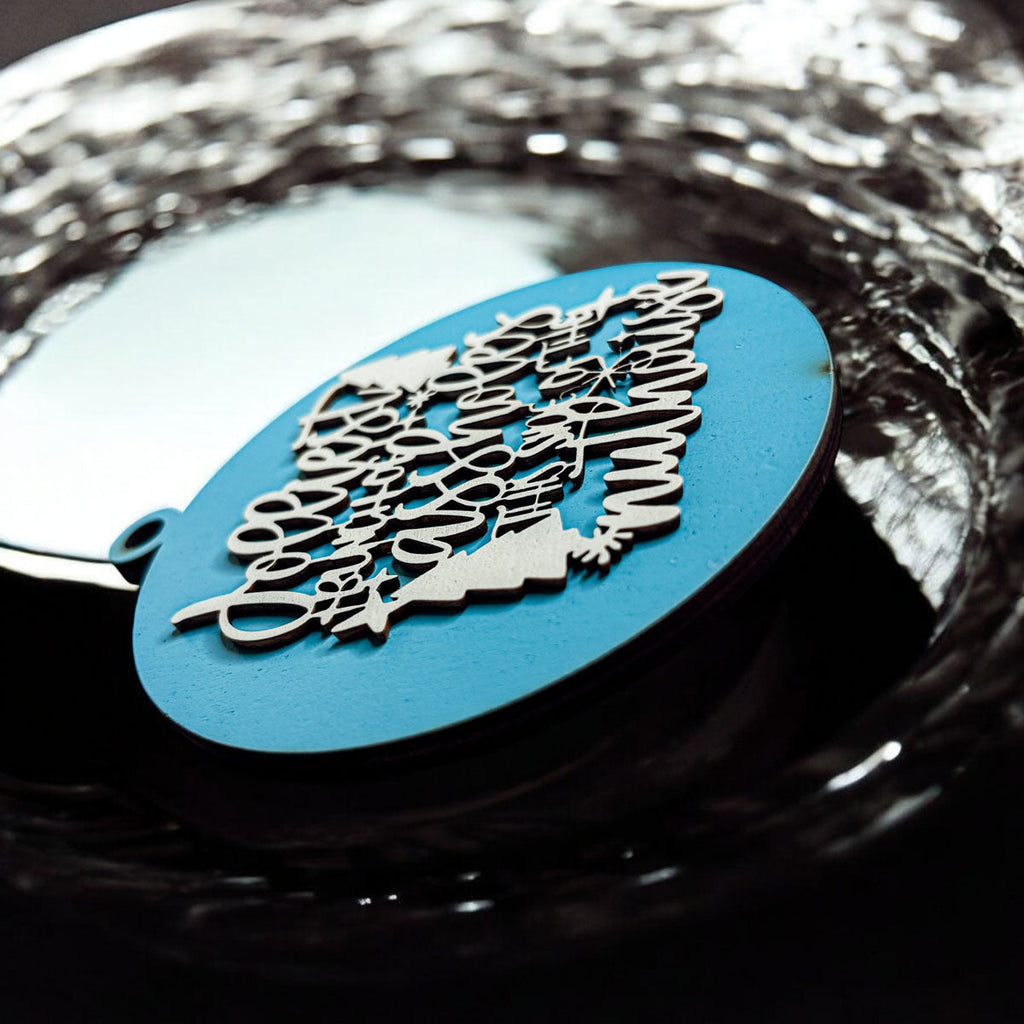 Imperfect Jolliest Handcrafted Wooden 3D Christmas Ornament Set Limited Edition Tree Decor BandsCo Straps