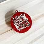 Imperfect Jolliest Handcrafted Wooden 3D Christmas Ornament Set Limited Edition Tree Decor BandsCo Straps