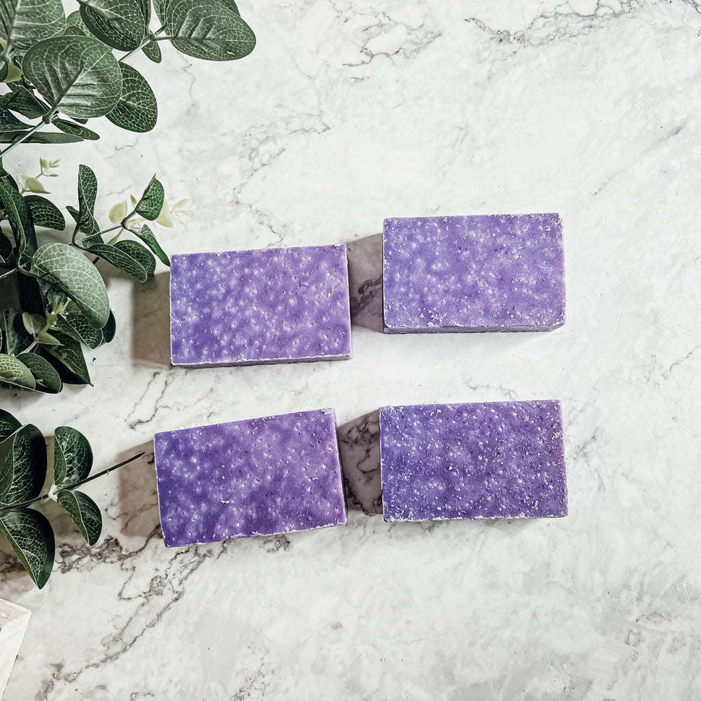 Lavender Oakmoss Sea Salt Body Scrub - Exfoliating Natural Olive Oil BandsCo Straps