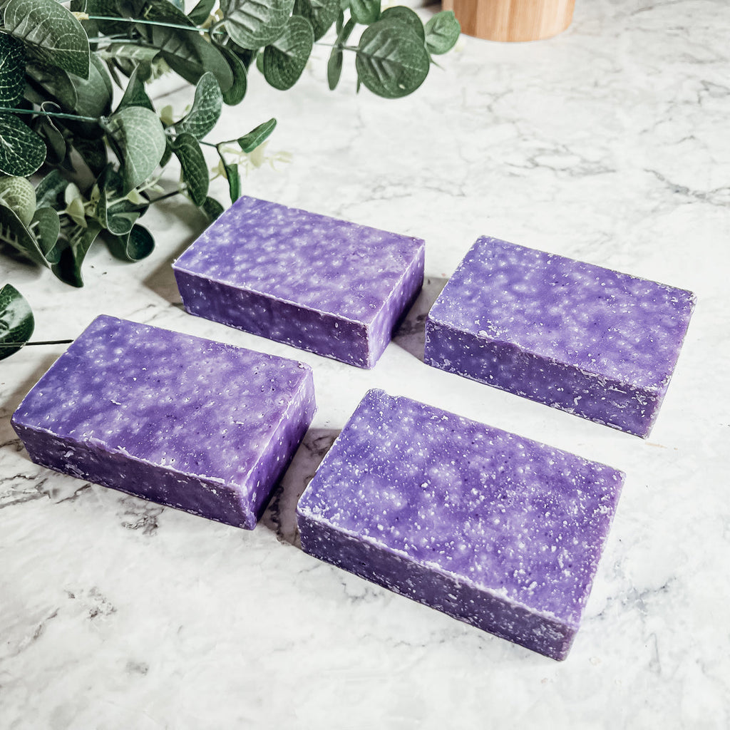 Lavender Oakmoss Sea Salt Body Scrub - Exfoliating Natural Olive Oil BandsCo Straps